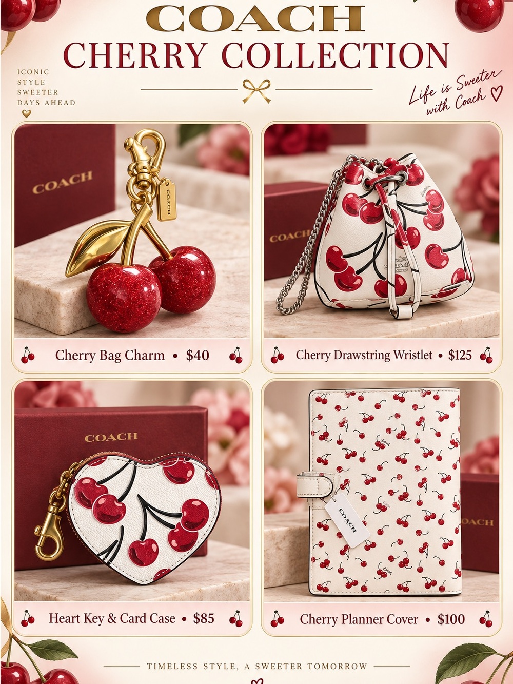 Coach CHERRY Bundle